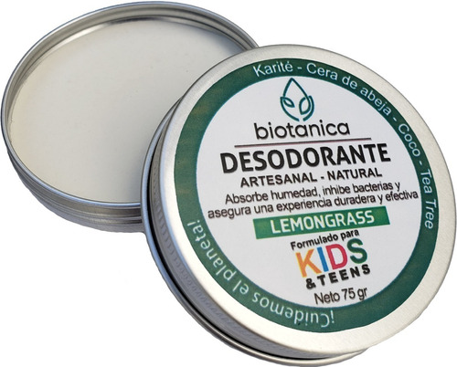 Pack 3 Desodorante Orgánico Niños 100% Natural - 75 Gr