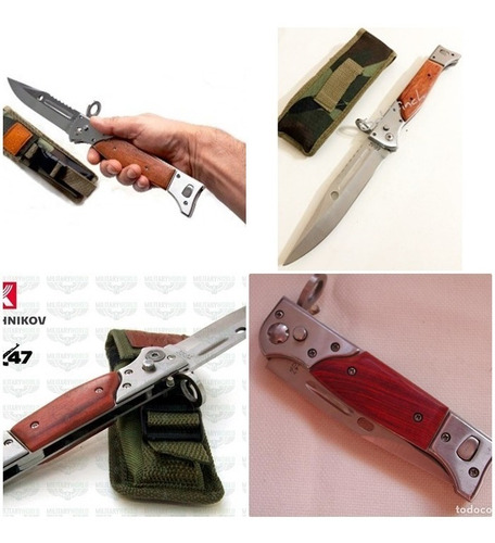 Imagen 2 de 2 de Bayoneta Daga Cuchillo Puñal Ak 47+ Regalo Navaja Tarjeta