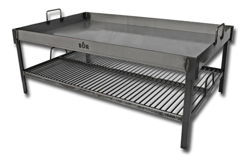 Parrilla Emparrillado Fijo 120x60 Con Chapón Superior Sor