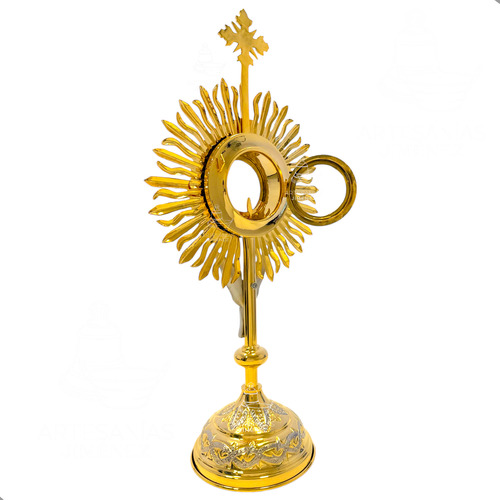 Custodia U Ostensorio Santísimo 65 Cm Corona Laurel Y Angel