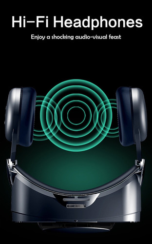 Vrg Pro 3d Vr Gafas Auriculares Incorporados Con Controlador
