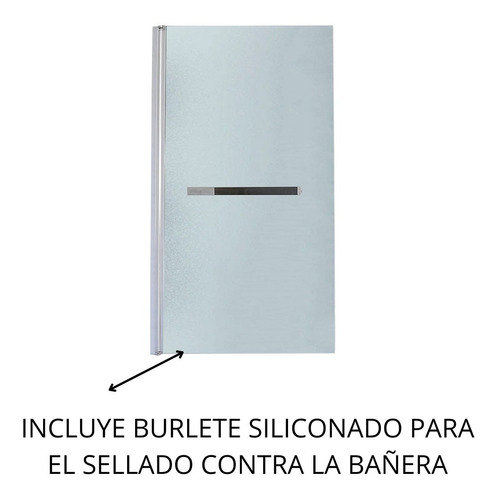 Imagen 4 de 10 de Mampara Rebatible 1.40 X 90 Recta P/ Bañera Esmerilada Gloa