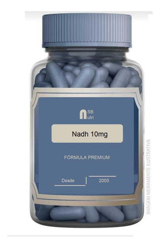 Nadh (nicotinamida Adenina Dinucleotídeo) 10mg 120 Cápsulas