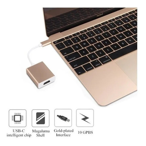 Imagen 8 de 10 de Adaptador Usb C A Hdmi Celular Macbook Thunderbolt 3