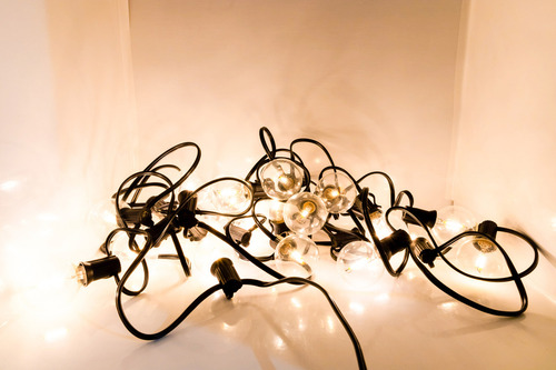 Guirnalda Solar 8mts 25 Lamparas Led Feston Ts-gl1104 Calida Luces Cálido