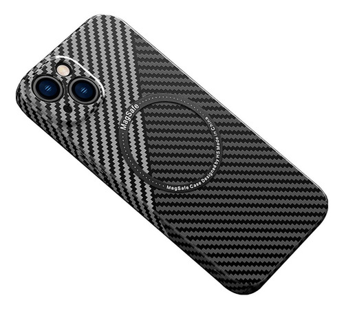 Funda De Teléfono Magnética De Fibra De Carbono Para iPhone