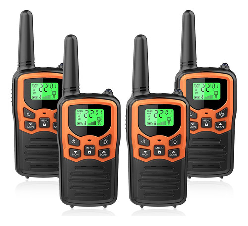 22 Frs Channels Moico Walkie Talkies Para Adultos Con Pantal