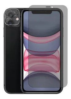 Mica Cristal Templado Privacidad Para iPhone + Lente Cámara