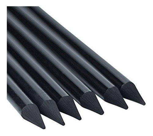 10pcs Sin Madera Lápiz Set - Negro De Carbón Lápiz 7.2mm Par