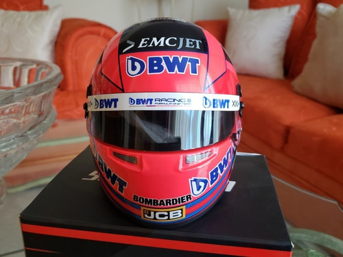 Sergio Pérez Mini Casco Bell Esc 1/2 Racing Point Año 2020 Rojo Y Negro (Usado)