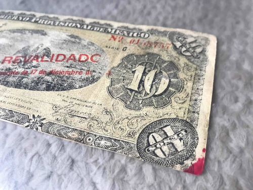 Billete De 10 Pesos De 1914 Auténtico (Usado)