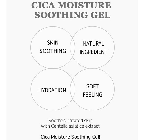 Crema Gel Hidratante Coreano_ Revitalizante De Cica 100ml
