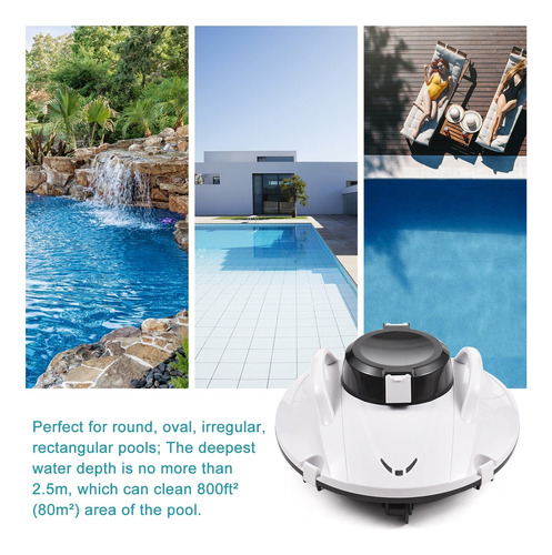 Robot Limpiador De Piscinas Automático 5000mah Inteligente