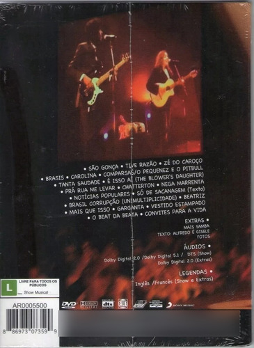 Dvd Ana Carolina E Seu Jorge Ao Vivo Digipack Ana E Jorge