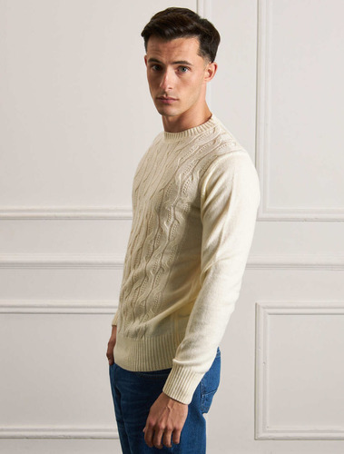 Sweater Hombre Brooksfield Cuello Redondo Tejido Lana 4076b