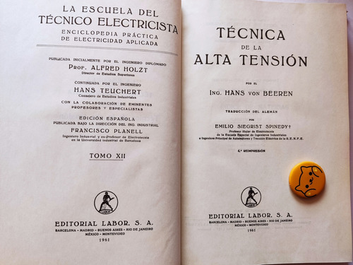 Libro Técnica De La Alta Tensión Hans Von Beeren 158c6