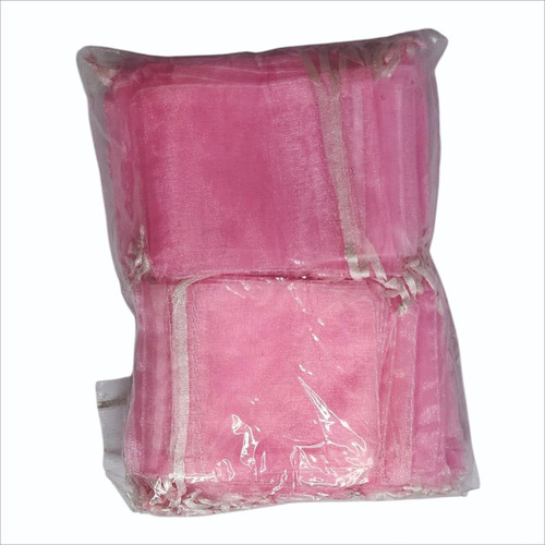 Bolsa Organza Tul 7x9cm 500u Souvenir Candy Regalo X Mayor Rosa Claro Bo7x9rs