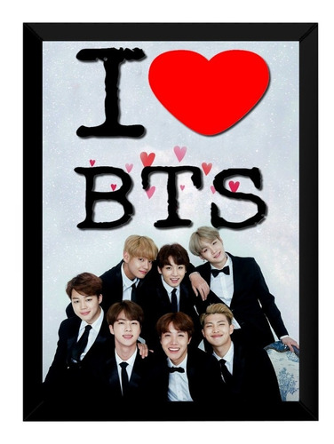 Quadro Decorativo I Love Bts Kpop Fãs Brasil Show