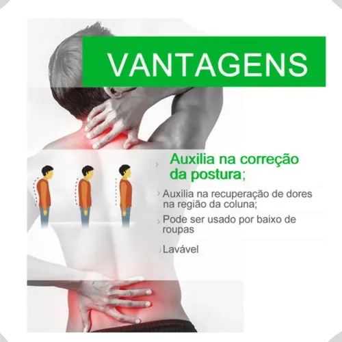 Colete Corretor Postural Para Coluna Lombar Ajustável Unisex