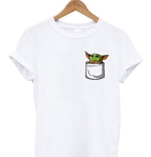 Remera Sublimada Yoda Bebe Bolsillo