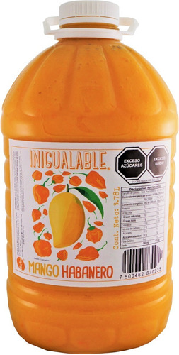Imagen 1 de 1 de Inigualable Salsa Mango Habanero 1 Garrafa 3.78 L Picante Vd