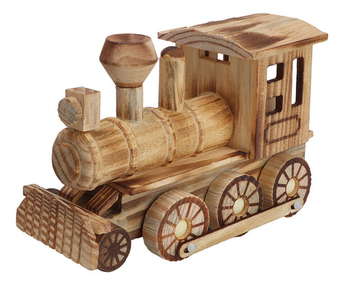 Maqueta De Locomotora De Madera Simulada, Tren De Vapor, Dec