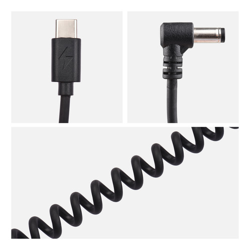 Conector Macho Usb Tipo C De 12 V Pd3.0 A 12 V Dc5,5* 2,5 Mm