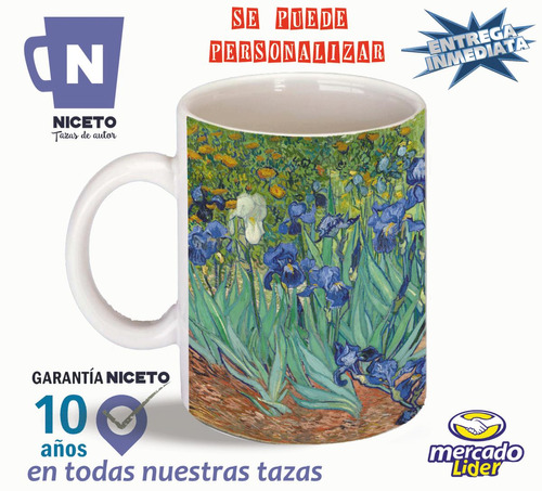 Vincent Van Gogh Los Lirios Taza Unica Coleccion Niceto