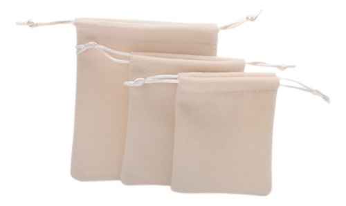 Hh 3pcs Joyas De Joyas Bolsas Mini Bolsas De Dibujo Beige