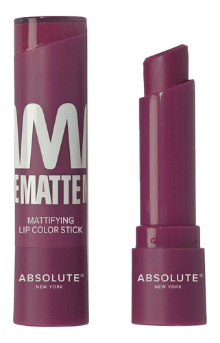 Labial Mattifying Lip Color Stick Amethyst Color Morado