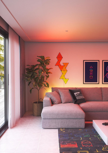 Formas De Nanoleaf Wifi Y Hilo Smart Rgbw 16m+ Color Led Gam