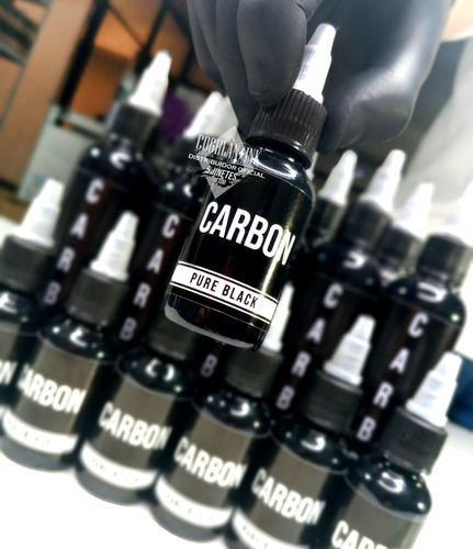 Imagen 3 de 6 de Tinta Tattoo 5 Jinetes Ink Carbon X1 38ml Linea Sombra Relle