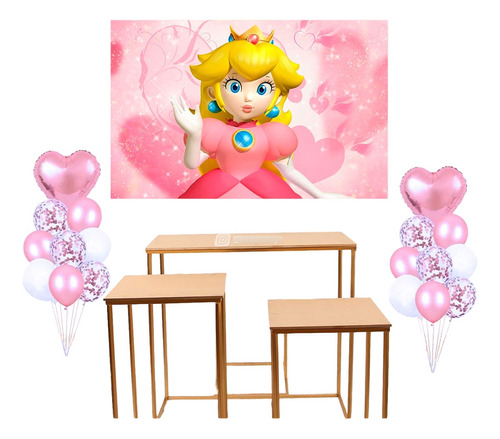 Fondo De Tela Princesa Peach De Super Mario Decoracion Candy