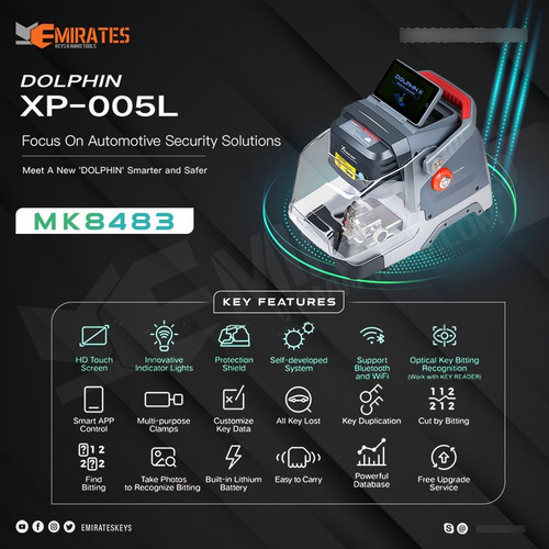 Cortadora De Llaves Xhorse Dolphin Ii Xp-005l