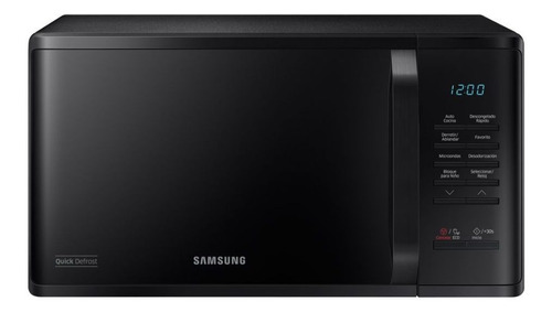 Imagen 1 de 6 de Microondas Negro Con Esmalte Cerámico 23l