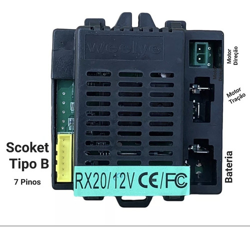 Imagem 4 de 7 de Placa Receptora 2.4ghz Weelye Rx20-12v Ce/fc Para Elétricos