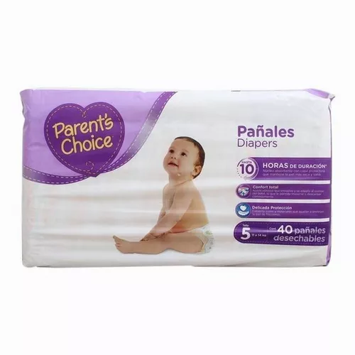 Pañales Parent's Choice talla 7 unisex 40 piezas