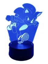 Comprar Lamparas Led 3d Con Diseño De Sonic En Acrílico 