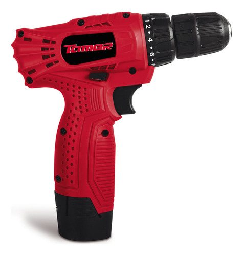 Taladro Inalámbrico Tamer 12 V Tait-12 Color Rojo