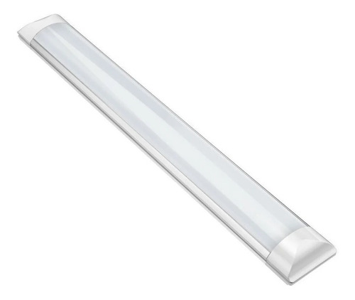 Kit C/10 Luminária Tubular Led Slim 18w Branco Frio 60cm