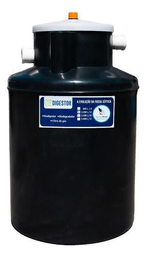 Kit Fossa Biodigestor 1000l/ Com Leito E Cx De Gordura Cor Preto