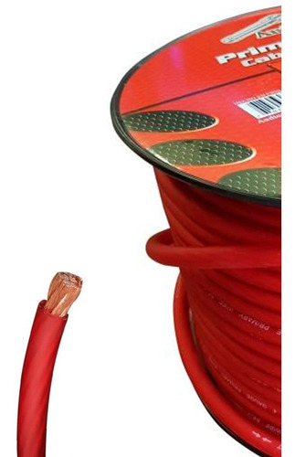 Cable Audiopipe Rollo Potencia Ultra Flexible 4 Gauge Rojo M