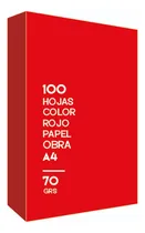 Comprar Papel Color Rojo 100 Hojas  A4 70 Grs Consulte X Cantidades