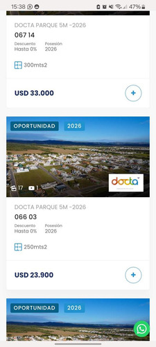 Oportunidad De Inversión! Vendo Lotes Entrega Inmediata En Docta Central