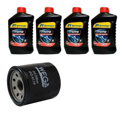 Kit Troca Oleo Ipiranga 10w30 Para Honda Cbr 1100 Xx 1997+