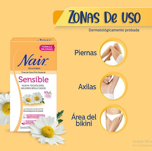 Tiras Nair Para Depilación Corporal, Sensibles, Tiras Doble