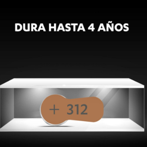 Pila Para Audífonos Duracell Tamaño 312 X6 Unidades