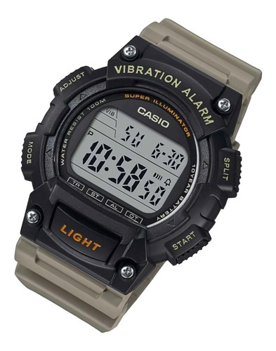 Imagen 2 de 8 de Reloj Casio Hombre W-736h Alarma Vibradora Luz Cronómetro