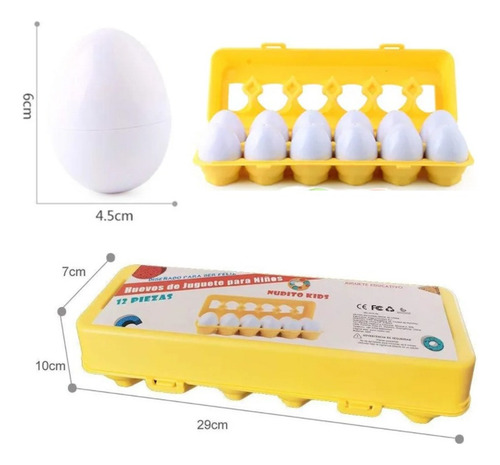 Juguete For Niños Huevos Montessori Con Colores Y Formas