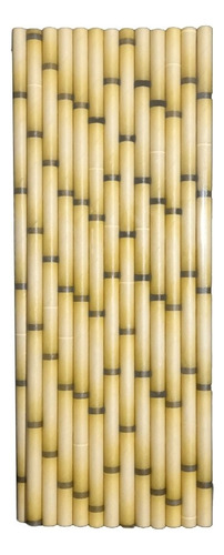 25 Unidades Canudo Bambu Natural Oriental Japones Tropical Cor Bege